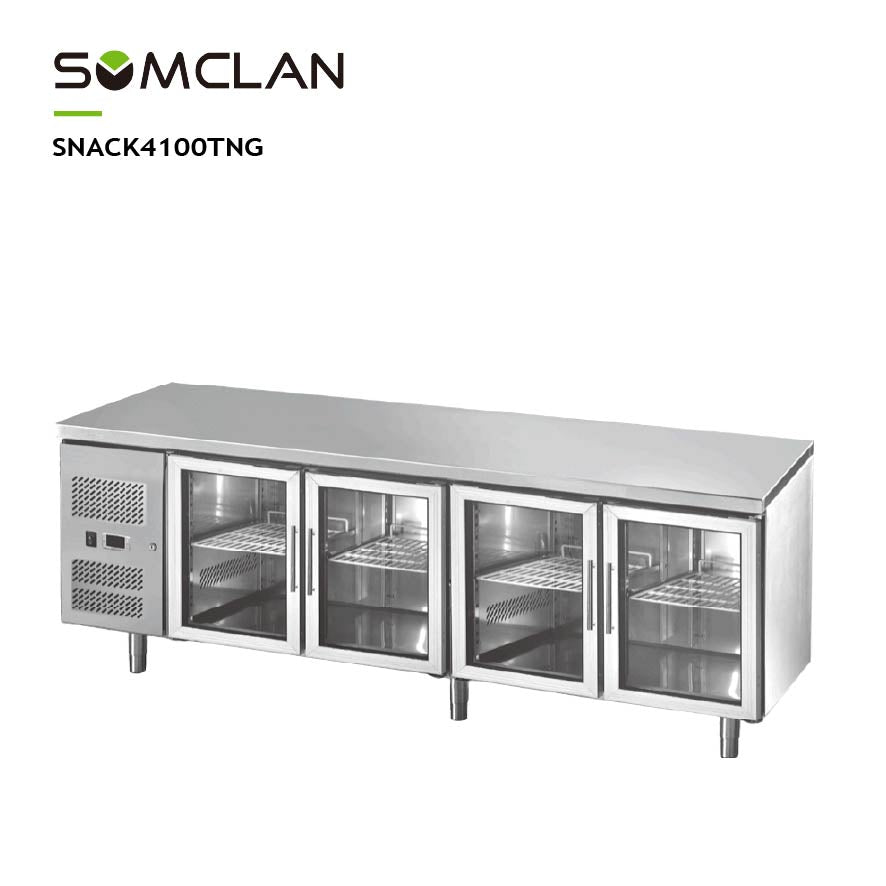 Commercial Glass Door Counter Refrigerator
