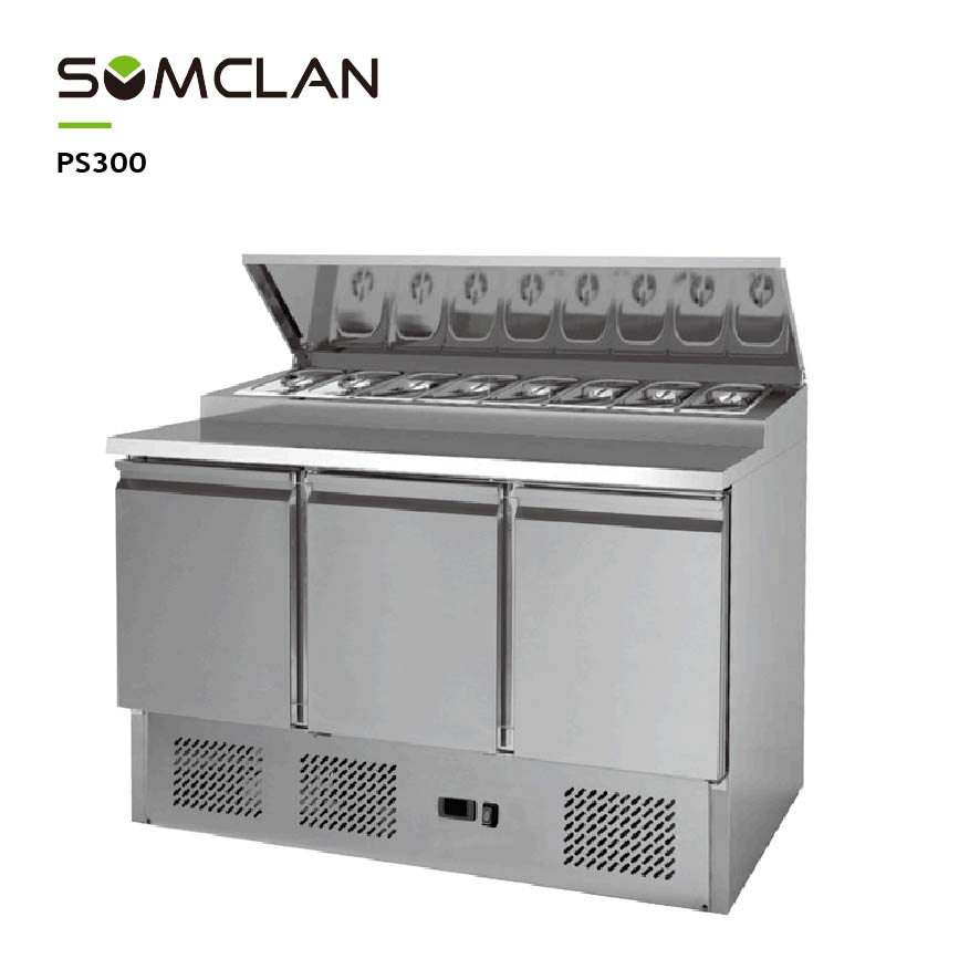 Commercial Stainless Steel Pizza Prep Refrigerator