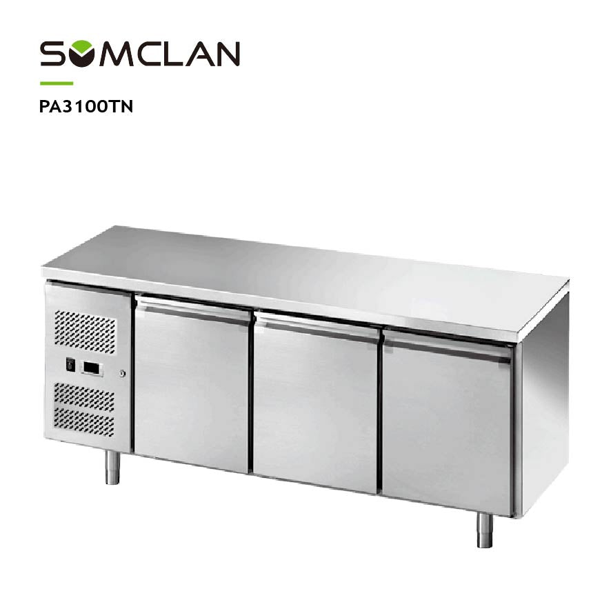 Commercial Three Door Bakery Worktop Refrigerator & Freezer