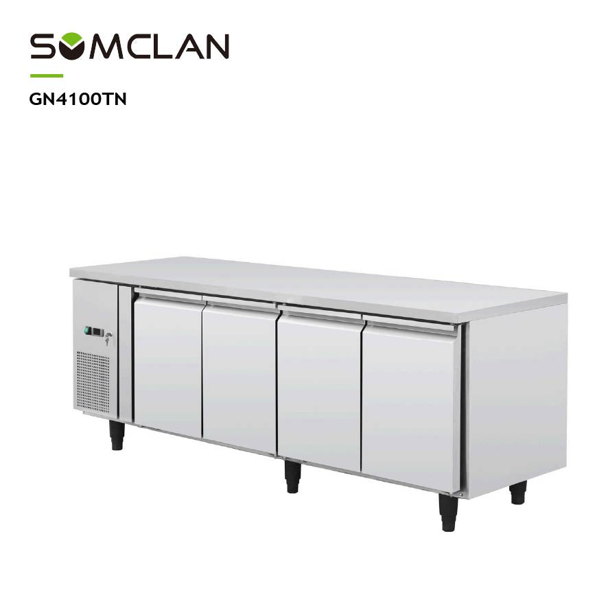 Commercial Four Doors Chest Refrigerator & Freezer for Restaurant Kitchens