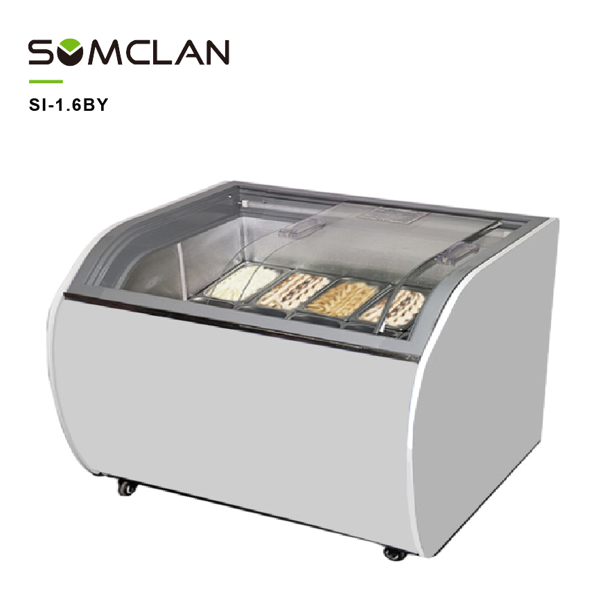 Premium Frozen Yogurt & Ice Cream Display Freezer with R290 Refrigeration for Dessert Shops