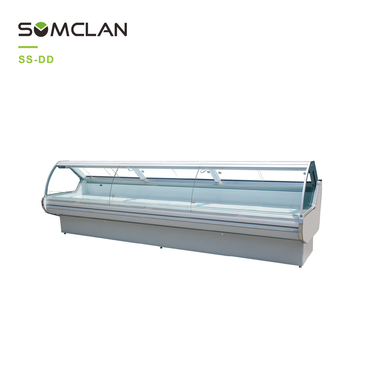 Commercial Curved Plug In Deli Display Counter For Fresh Food Retail
