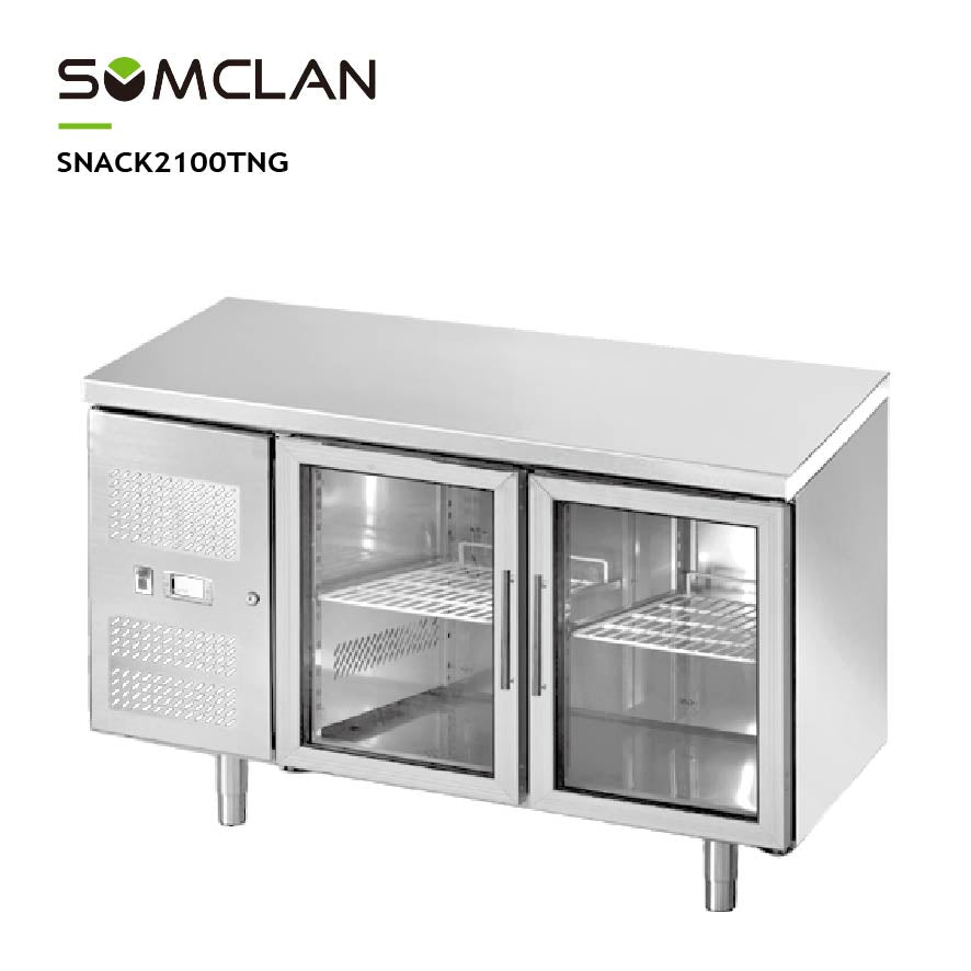 Commercial Glass Door Counter Refrigerator