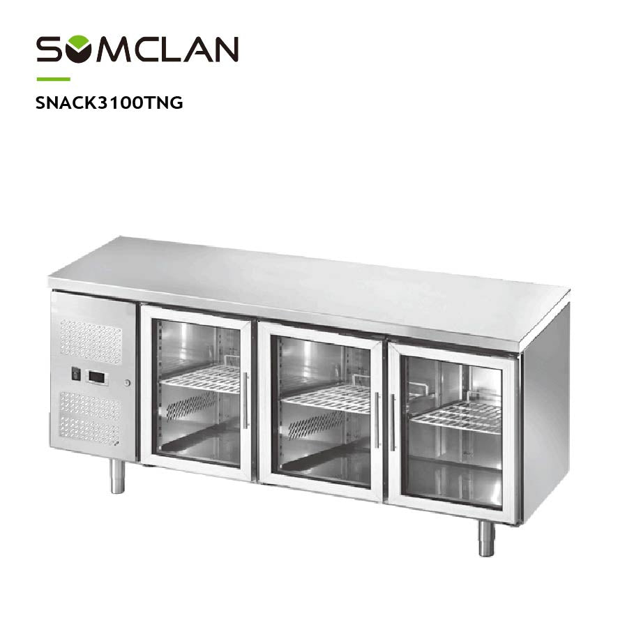 Commercial Glass Door Counter Refrigerator