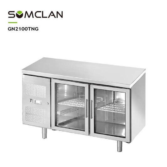 Commercial Glass Door Horizontal Refrigerator for Foodservice & Beverage Storage