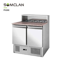 Commercial Granite Top Pizza Prep Refrigerator