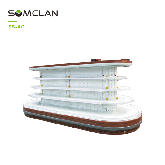 Commercial Half Height Island Display Case For Fresh Food Retail