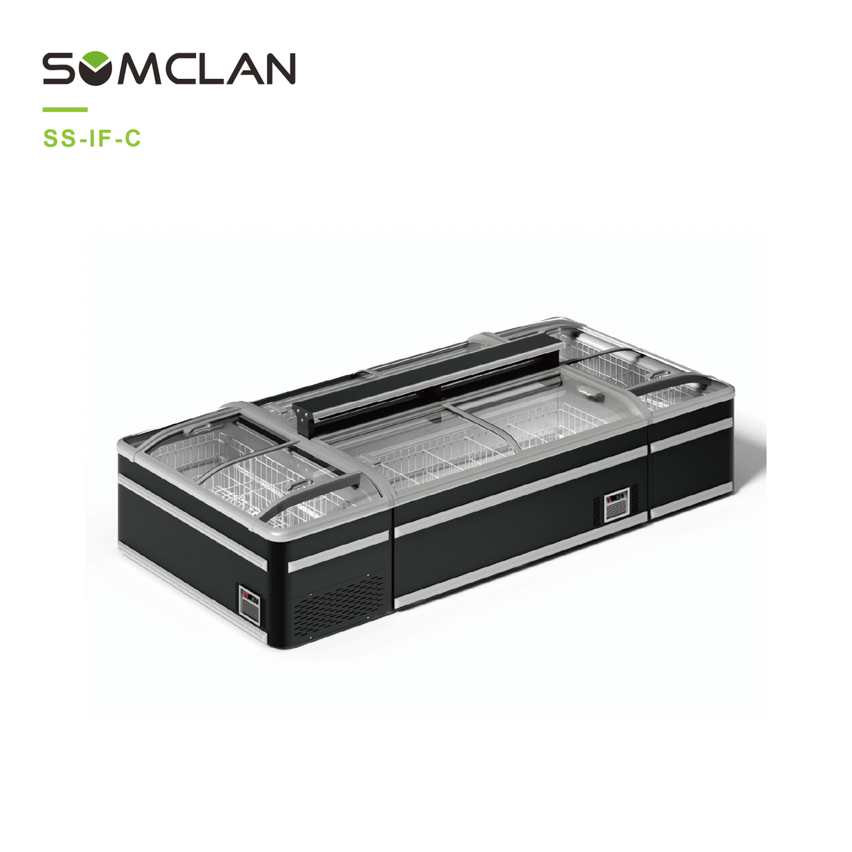 Commercial Plug In Chest Freezer For Supermarket Frozen Food Display