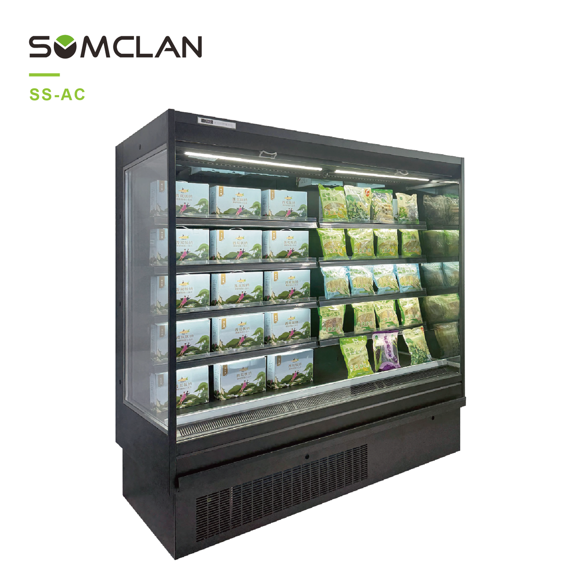 Commercial Plug In Upright Display Case For Supermarket Retail Store