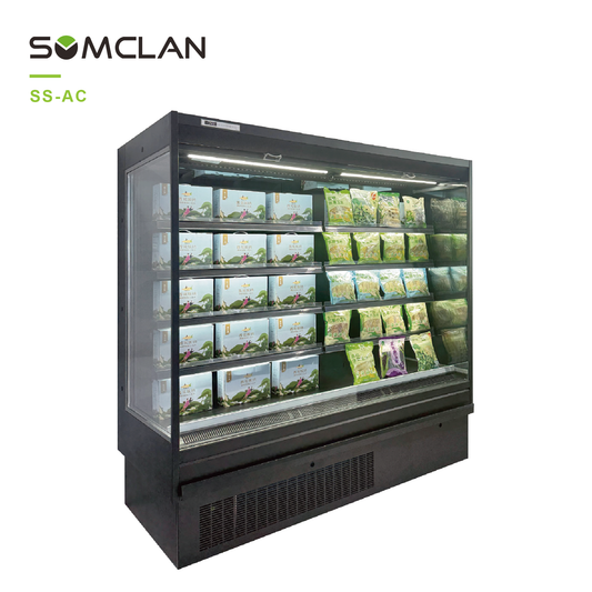 Commercial Plug In Upright Display Case For Supermarket Retail Store