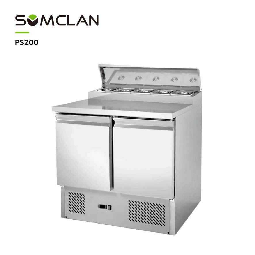 Commercial Stainless Steel Pizza Prep Refrigerator