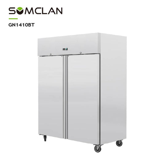 Commercial Stainless Steel Double Doors Upright Freezer & Refrigerator for Restaurant Kitchens