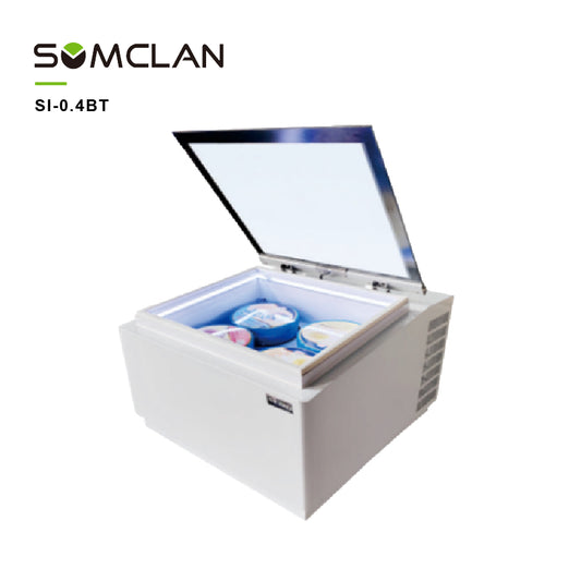 Compact Glass Ice Cream Display Freezer with Heated Glass for Convenience Stores & Dessert Shops