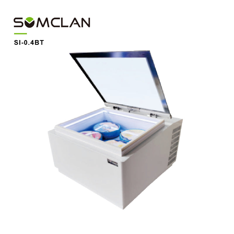 Compact Glass Ice Cream Display Freezer with Heated Glass for Convenience Stores & Dessert Shops