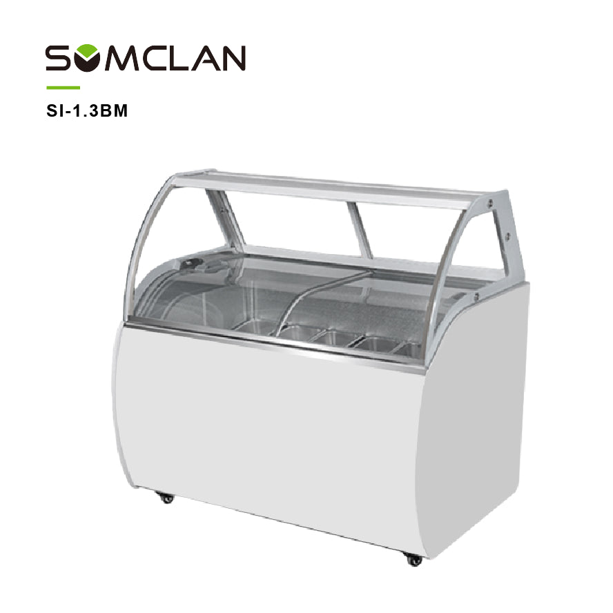 Factory direct sales Premium Glass Display Ice Cream Freezer for Supermarkets & Dessert Shops