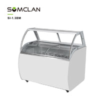 Factory direct sales Premium Glass Display Ice Cream Freezer for Supermarkets & Dessert Shops