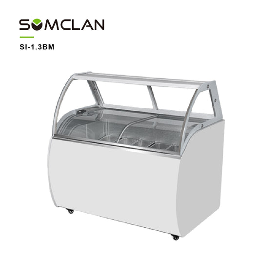 Factory direct sales Premium Glass Display Ice Cream Freezer for Supermarkets & Dessert Shops