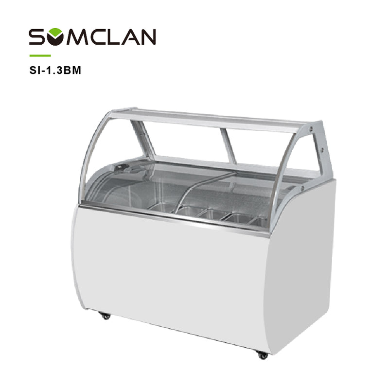 Factory direct sales Premium Glass Display Ice Cream Freezer for Supermarkets & Dessert Shops
