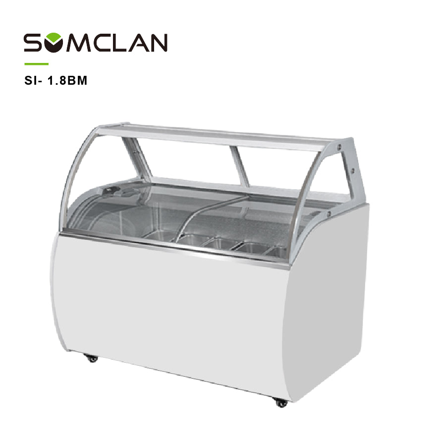 Factory direct sales Premium Glass Display Ice Cream Freezer for Supermarkets & Dessert Shops
