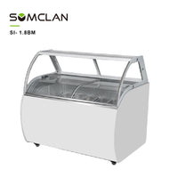Factory direct sales Premium Glass Display Ice Cream Freezer for Supermarkets & Dessert Shops
