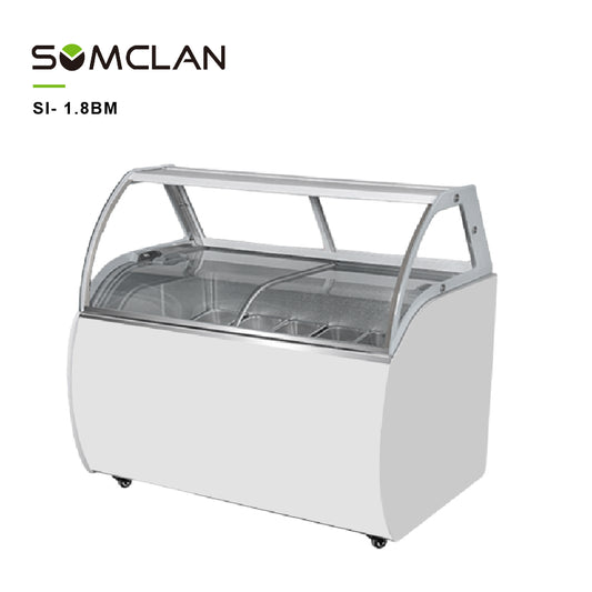 Factory direct sales Premium Glass Display Ice Cream Freezer for Supermarkets & Dessert Shops