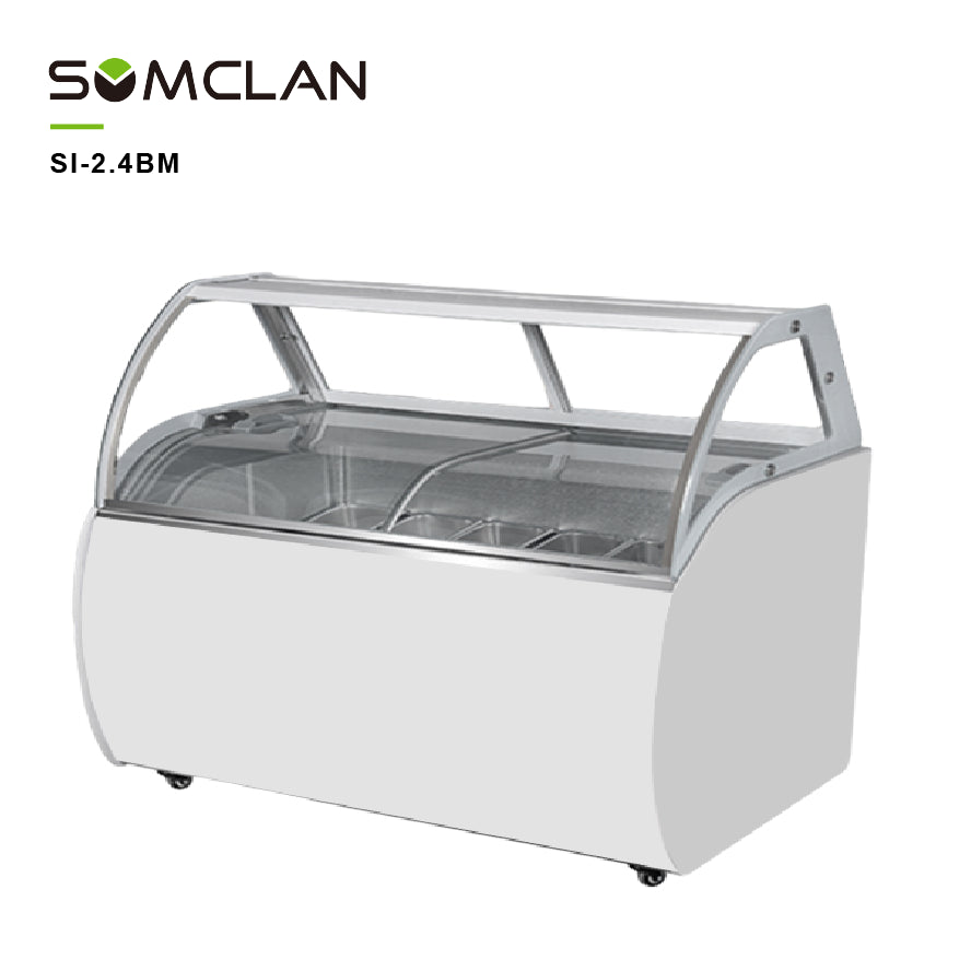 Factory direct sales Premium Glass Display Ice Cream Freezer for Supermarkets & Dessert Shops
