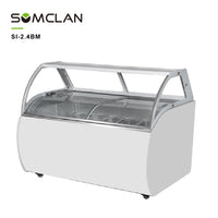 Factory direct sales Premium Glass Display Ice Cream Freezer for Supermarkets & Dessert Shops