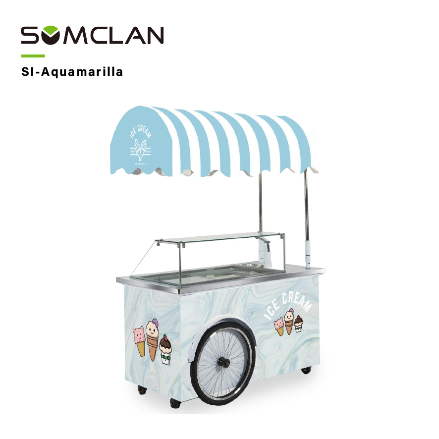 Mobile Gelato Display Cart R290 Refrigerant Factory Direct Wholesale