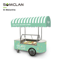 Outdoor Mobile Gelato Display Cart Street Retail Factory Wholesale Supply