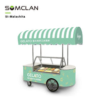 Outdoor Mobile Gelato Display Cart Street Retail Factory Wholesale Supply