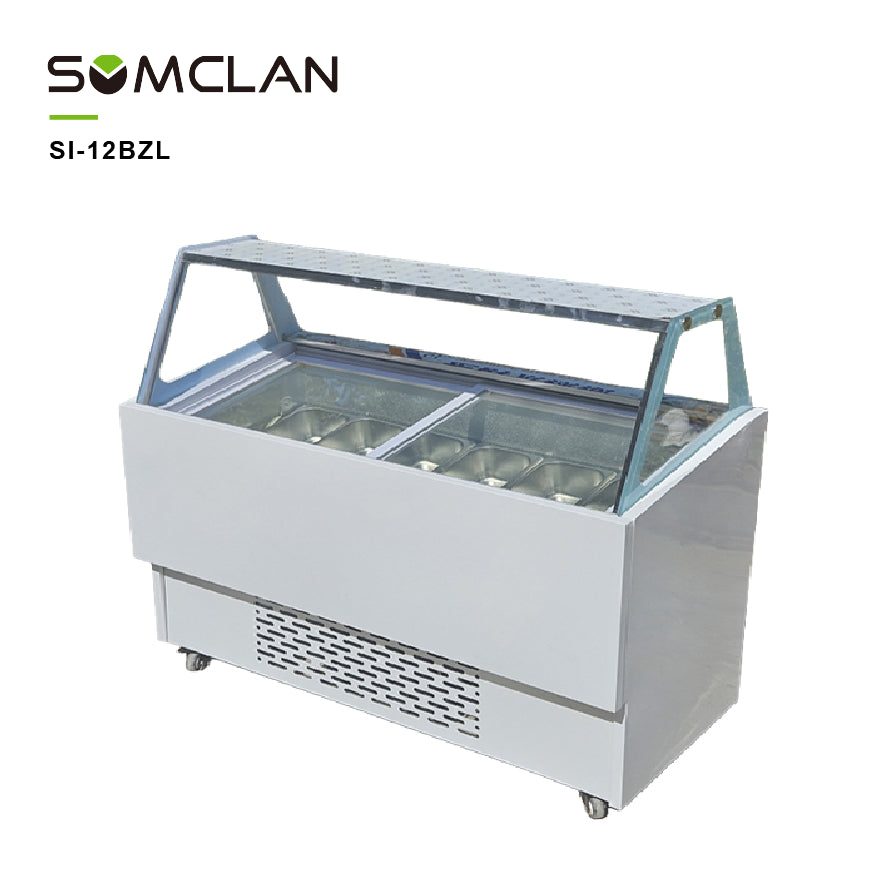 Premium Commercial Ice Cream Display Freezer for Supermarkets & Dessert Shops