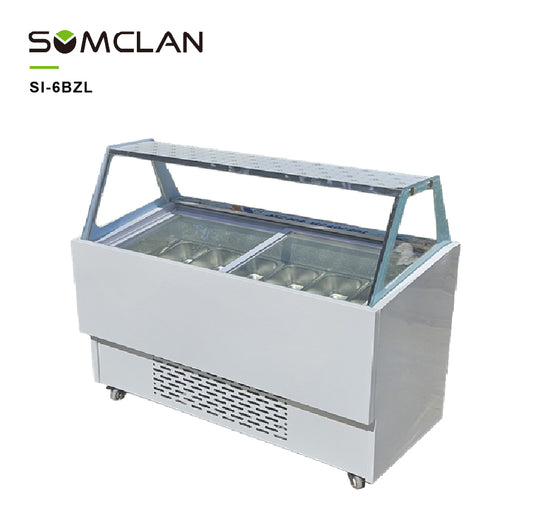 Premium Commercial Ice Cream Display Freezer for Supermarkets & Dessert Shops