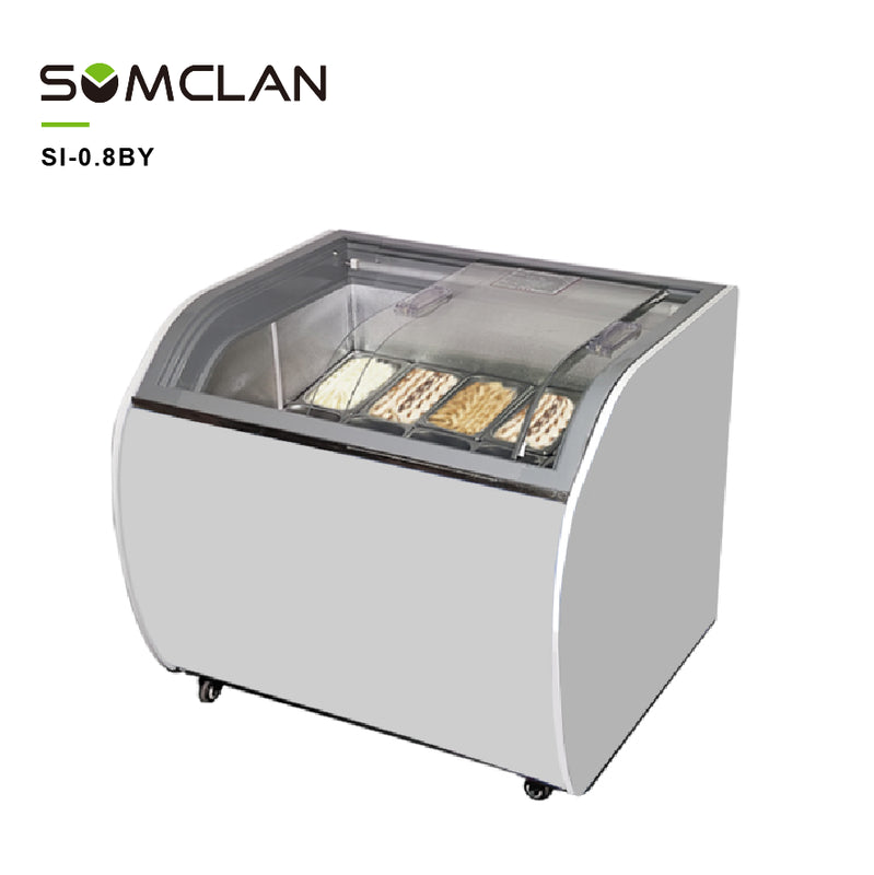 Premium Frozen Yogurt & Ice Cream Display Freezer with R290 Refrigeration for Dessert Shops