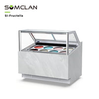 R290 Commercial Ice Cream Display Cabinet Manufacturer | Gelato & Ice Cream Cake Showcase Freezer with Top Sliding Glass Door