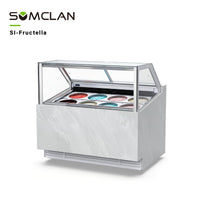 R290 Commercial Ice Cream Display Cabinet Manufacturer | Gelato & Ice Cream Cake Showcase Freezer with Top Sliding Glass Door