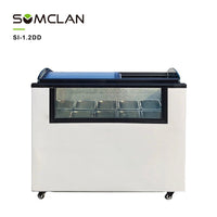 Upright Glass Door Ice Cream Display Freezer with R290 Refrigeration for Supermarkets & Convenience Stores