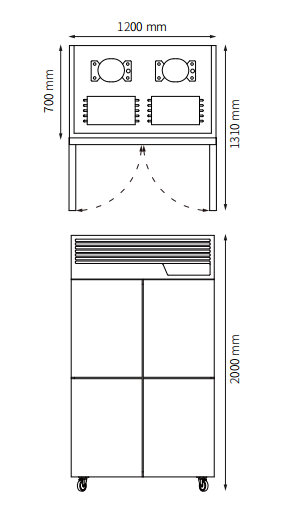 Upright Chiller Solid Door