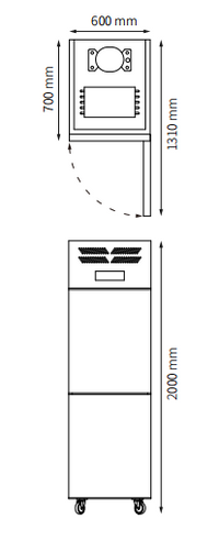Upright Chiller Solid Door