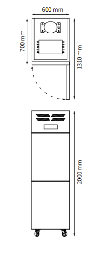 Upright Chiller Solid Door