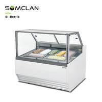 Wholesale Factory Prices Ice Cream Display Freezer Manufacturer | R290/R404A Gelato Showcase Cabinet with Top Sliding Glass Door