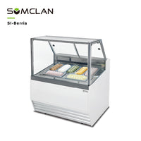 Wholesale Factory Prices Ice Cream Display Freezer Manufacturer | R290/R404A Gelato Showcase Cabinet with Top Sliding Glass Door