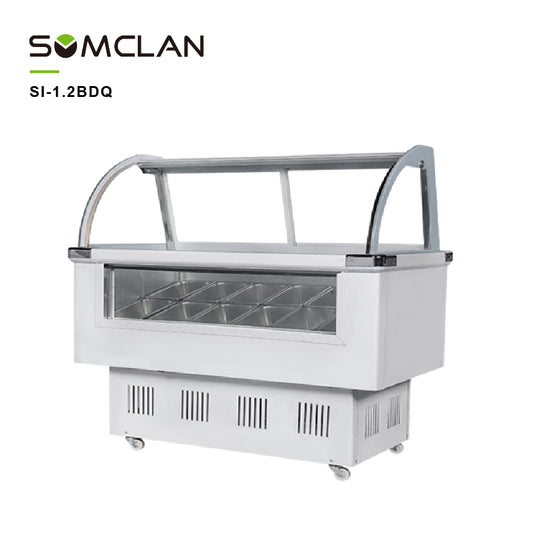 Wholesale Front Glass Ice Cream Display Freezer