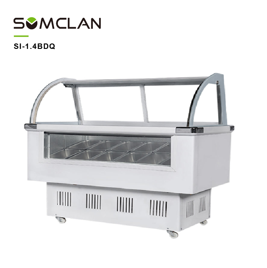 Wholesale Front Glass Ice Cream Display Freezer